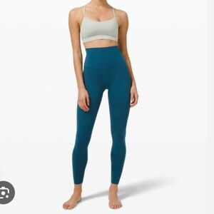 Lululemon Align Leggings Super-High-Rise 28" in Petrol Blue size 4